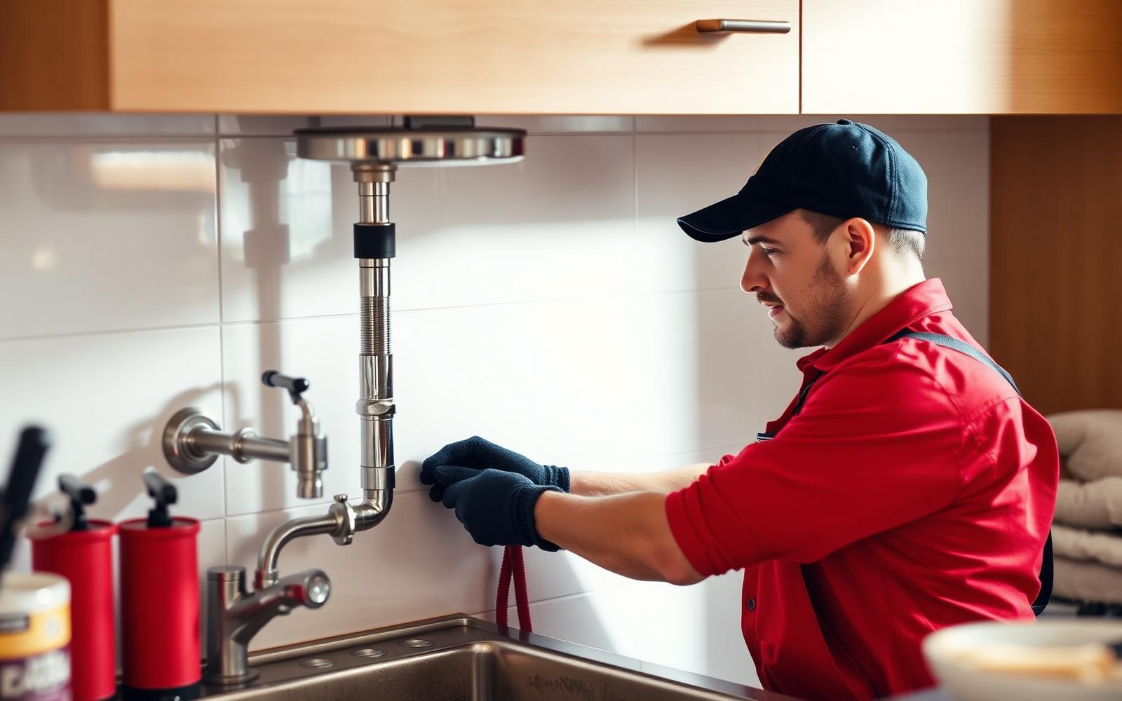 Big Branch Plumbing plumber repairing a kitchen sink in Mandeville Louisiana